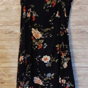 Spaghetti strap sun dress blue with flowers NWT
